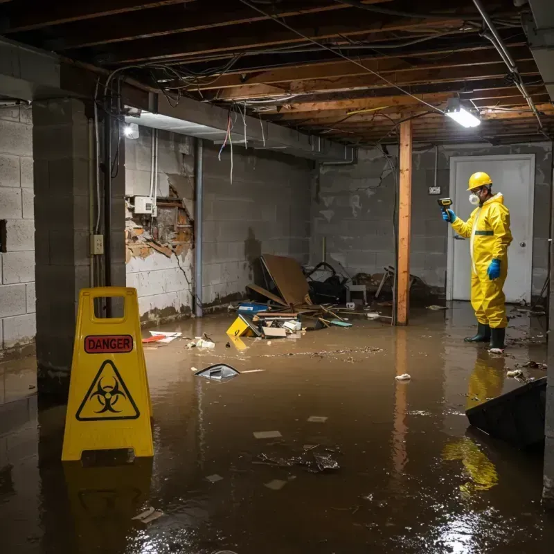 Flooded Basement Electrical Hazard in Carroll County, MD Property